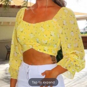 Boutique Tie Back Crop Top